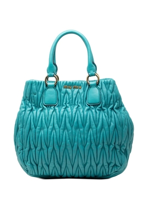 Miu Miu Pre-Owned 2010 Matelasse Nappa tote bag - Blue