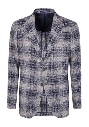 Tagliatore plaid single-breasted jacket - Grey