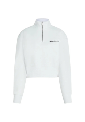 Karl Lagerfeld Jeans half-zip sweatshirt - White