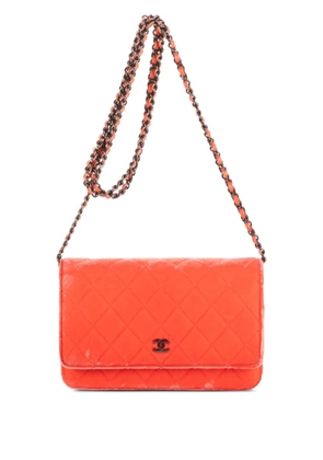 CHANEL Pre-Owned Timeless quilted chain cross body bag - Orange