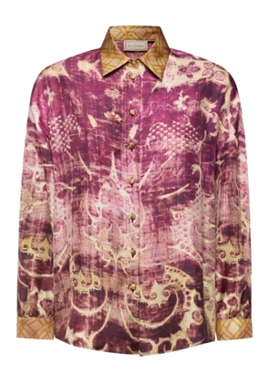 Pierre-Louis Mascia patterned long-sleeve shirt - Pink