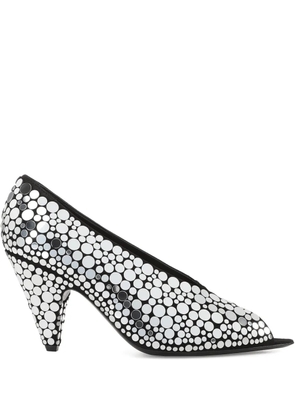 Sergio Rossi 85mm Beak peep-toe pumps - Silver