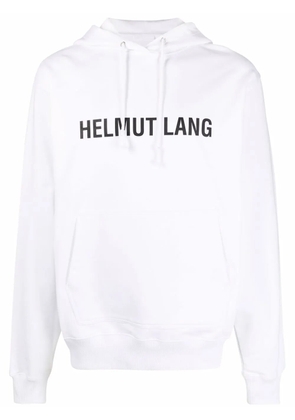 Helmut Lang logo-print drawstring hoodie - White