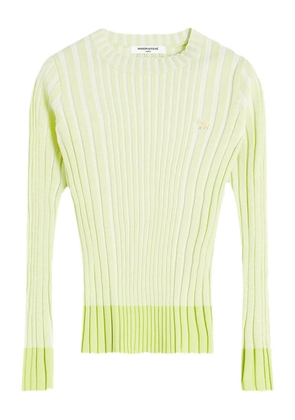 Maison Kitsuné striped logo knitwear - Yellow