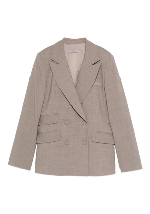 D.Exterior double-breasted flap-pocket jacket - Neutrals