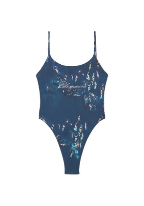 Blumarine swimmers-print swimsuit - Blue