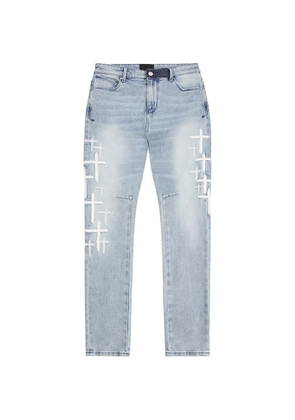 RTA Bryant cross-patch jeans - Blue