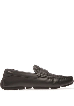 Bally logo-print loafers - Black