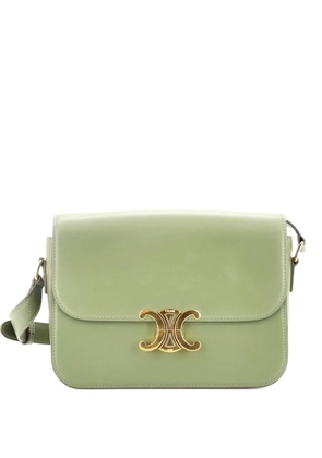 Celine Pre-Owned Triomphe Shoulder Bag Smooth Calfskin Medium crossbody bag - Green