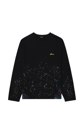 We11done splatter long-sleeves T-shirt - Black