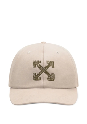 Off-White embroidered-logo baseball cap - Neutrals