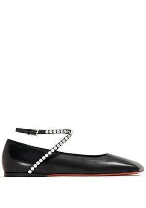 Amina Muaddi Ane ballet flats - Black