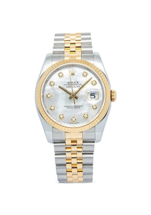 Rolex Datejust fluted bezel 36mm watch - White