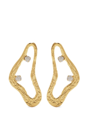 Lynyer Celestial Whispers stone-embellished textured earrings - Gold