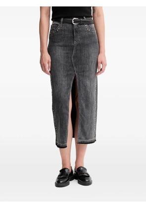 Gaudi stud-embellished split midi skirt - Black