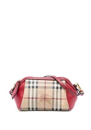 Burberry Pre-Owned 2000-2017 Mini Haymarket Check Coated Canvas Blaze crossbody bag - Brown