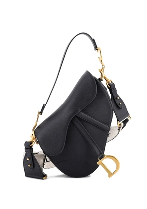 Christian Dior Pre-Owned Saddle Handbag with Strap Leather Medium shoulder bag - Black