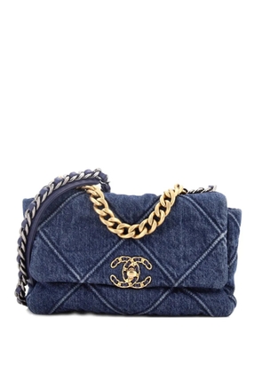 CHANEL Pre-Owned 19 Flap Bag Quilted Denim Medium shoulder bag - Blue