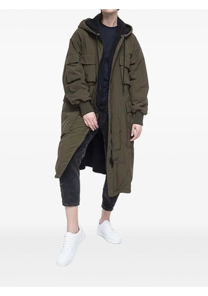 Iceberg embroidered-logo hooded coat - Green