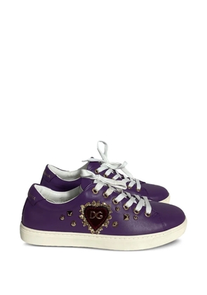 Dolce & Gabbana Pre-Owned Sacred Heart studded sneakers - Purple