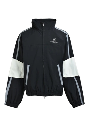 BREATH logo-embroidered bomber jacket - Black