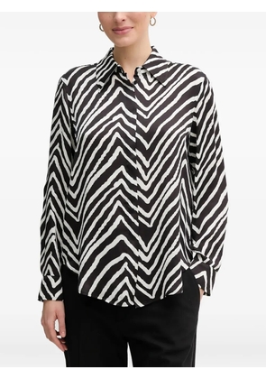 Marc Aurel zebra-print shirt - Black