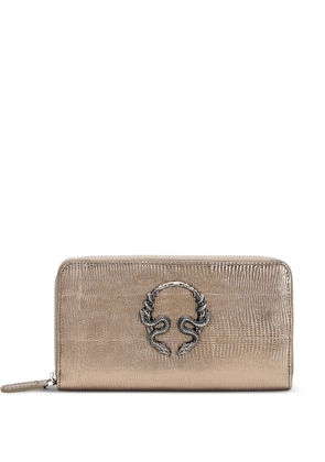 Roberto Cavalli reptile-effect wallet - Neutrals