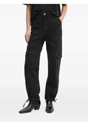 Gaudi high-waisted cargo jeans - Black