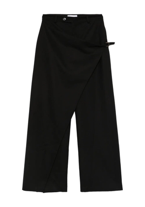 THE NINA STUDIO wrap-effect trousers - Black
