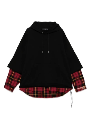 Mastermind World logo-embroidered hoodie - Black