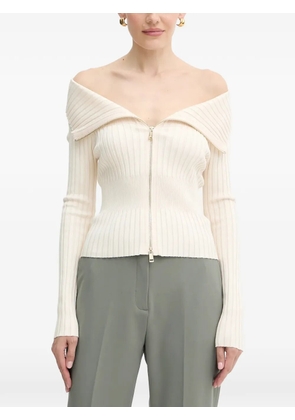 GUESS USA off-shoulder zip knitwear - Neutrals