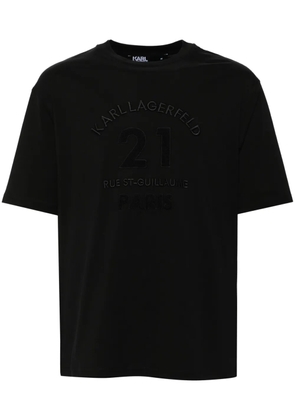Karl Lagerfeld logo-patch T-shirt - Black