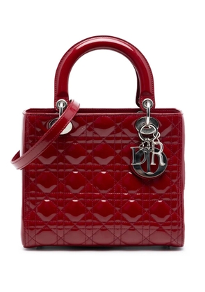 Christian Dior Pre-Owned 2013 Medium Patent Cannage Lady Dior satchel - Red