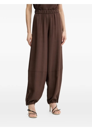 SIMONA CORSELLINI drawstring trousers - Brown
