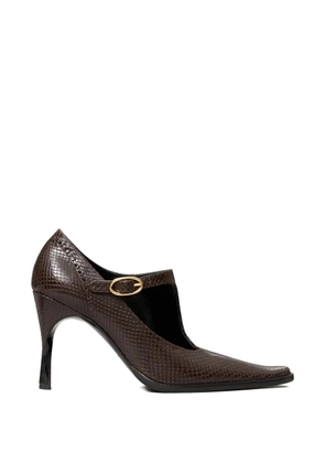 Tory Burch twisted-heel monk strap pumps - Brown