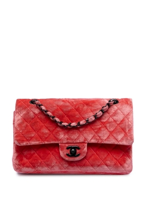 CHANEL Pre-Owned 2014-2015 Medium Classic Velvet Double Flap shoulder bag - Red
