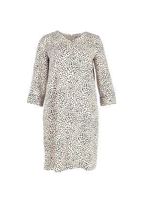Max Mara leopard-print v-neck dress - Neutrals