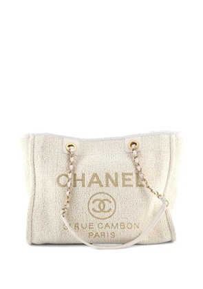 CHANEL Pre-Owned Deauville Boucle Small tote bag - Neutrals