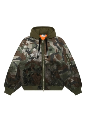 AAPE BY *A BATHING APE® zip-up hooded jacket - Green