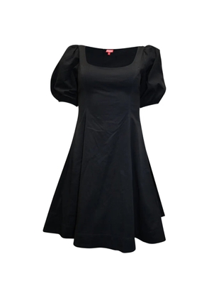 STAUD puff-sleeve fit flare dress - Black