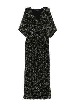 Marc O'Polo floral belted maxi dress - Black