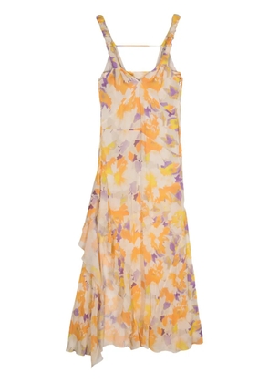 Patrizia Pepe floral-print crepe maxi dress - Orange