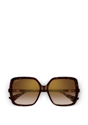Cartier Eyewear tortoise square-frame sunglasses - Brown