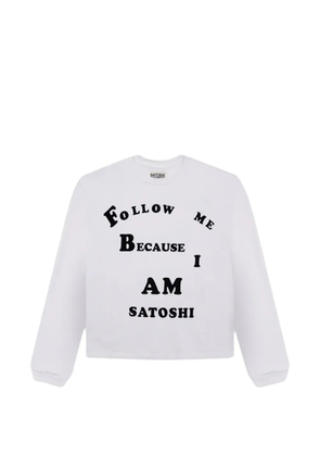 SATOSHI NAKAMOTO Follow Me long sleeve T-shirt - White