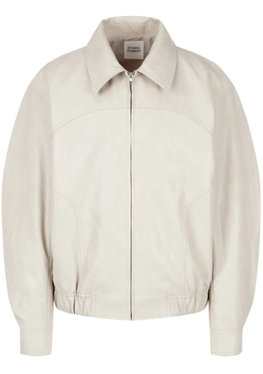 TOMBOY faux-leather bomber jacket - Neutrals