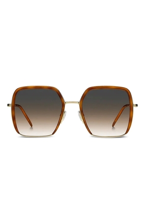 BOSS geometric-frame gradient sunglasses - Brown