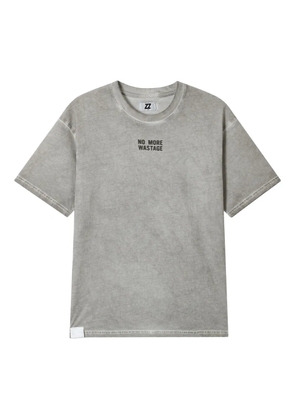 izzue acid-wash cotton T-shirt - Grey