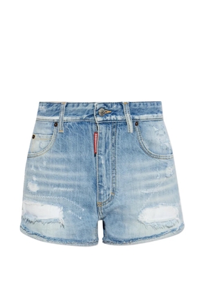DSQUARED2 distressed cotton shorts - Blue