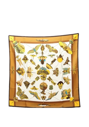 Hermès Pre-Owned 2010s patterned silk scarf - White