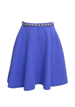 Miu Miu Pre-Owned rhinestone-embellished waistband mini skirt - Blue